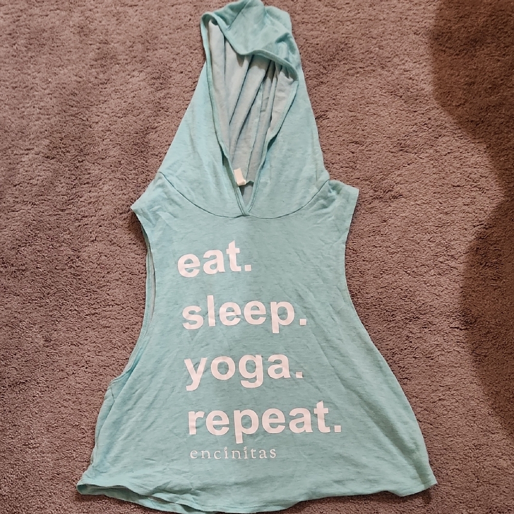 Women's Sleeveless Hoodie - Light Blue